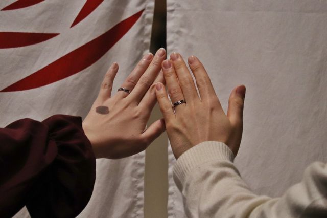 お店で試着させていただいた際の写真です。