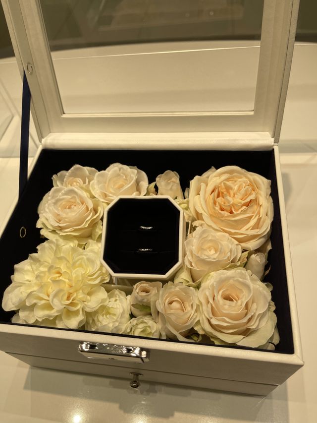 お渡しの時にして頂いた演出のお写真です！とても感動しました！