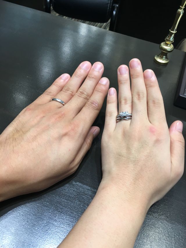 婚約指輪に合う結婚指輪を探していました！セミオーダーで即決！