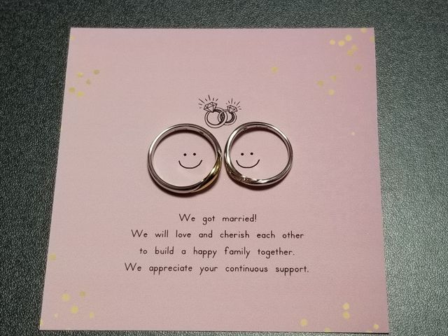 リング撮影用のカードも頂けました♪カワイイ♪(´▽︎`●︎)