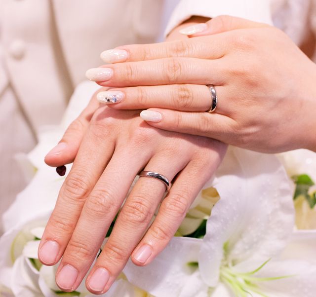 結婚式の日に取った指輪