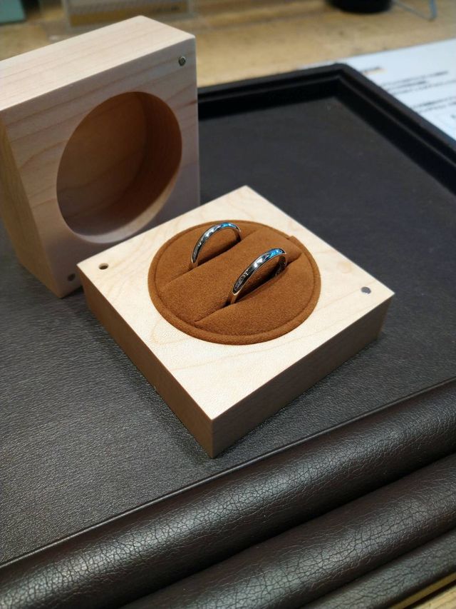 完成した指輪です。