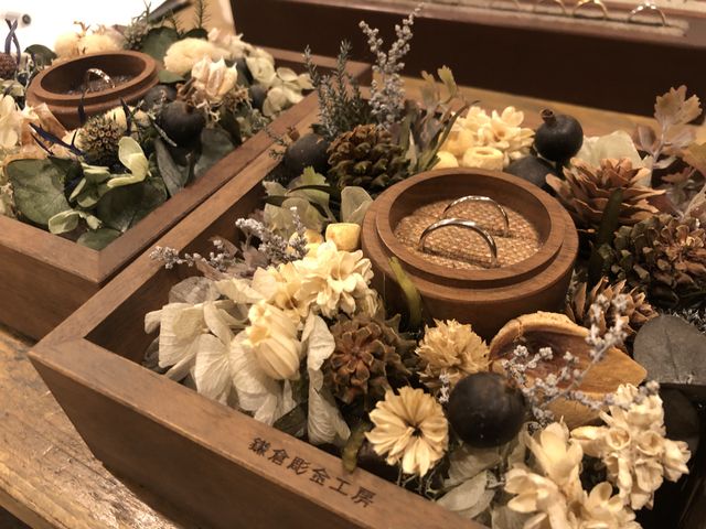 記念撮影用に可愛らしいボックスに入れてくださいました。