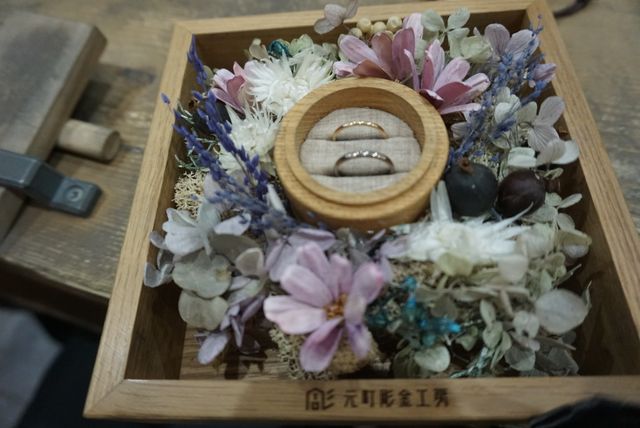 完成した後は素敵なケースに入れて写真を撮ってくださいました