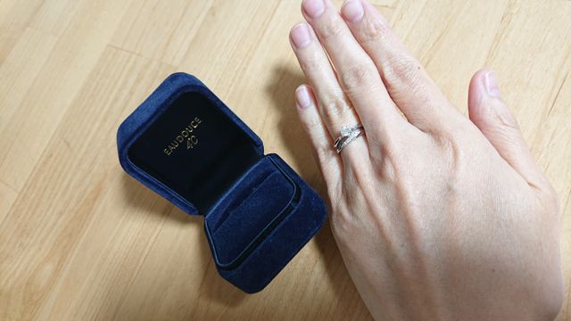 婚約指輪、結婚指輪
ともにお世話になりました。
