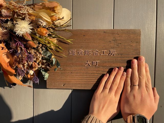 お店の前にて着用時