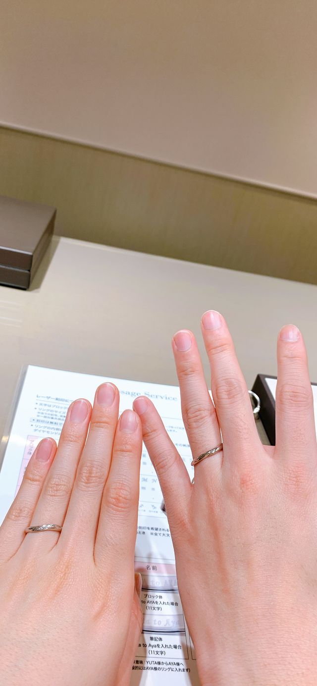 二人で試着した画像です。