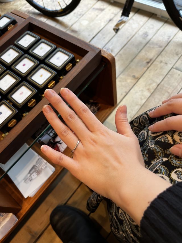 甲丸、2mm、プラチナ、クリア仕上げ