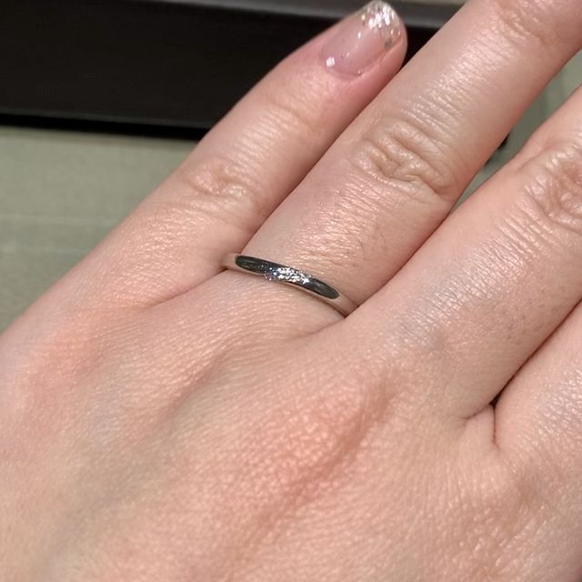 華やかなダイヤと緩やかなウェーブが素敵でした!