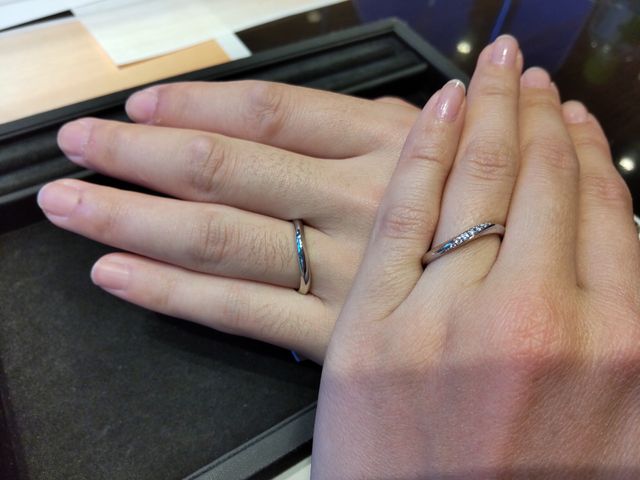 パーチェを試着した時の写真です。