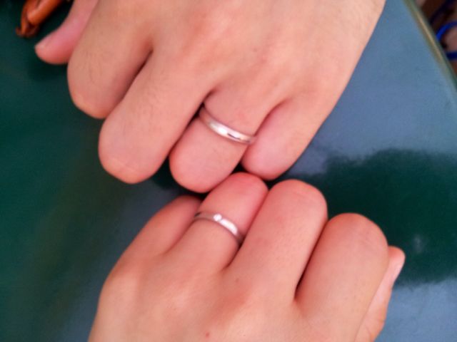 入籍して初めてつけた日の写真