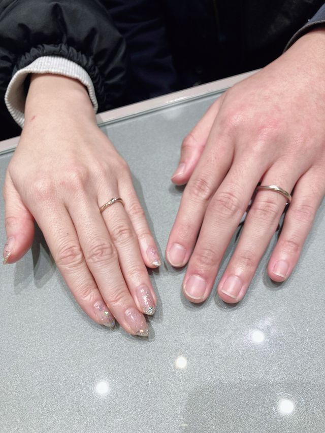 他店ではあまりなかった、ピンクゴールドの指輪です！