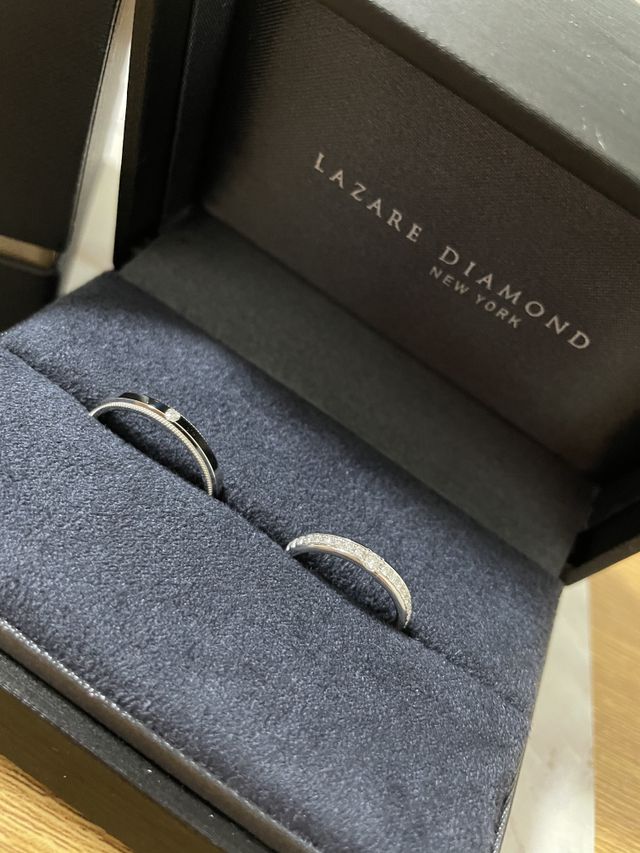 セットじゃなくその場でお互い好きなデザインを選べました