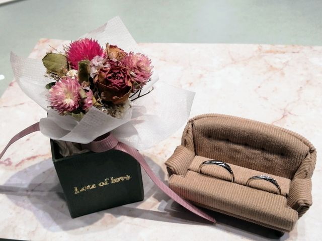 お店で用意してくれたツールを使って素敵なな1枚になりました✨