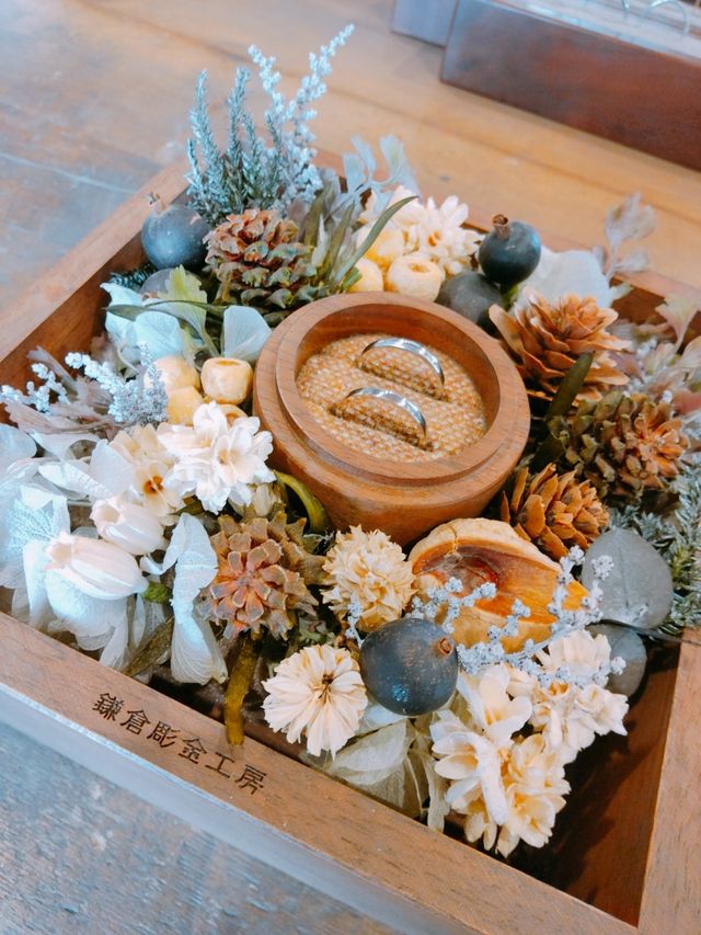 完成した指輪の写真です。