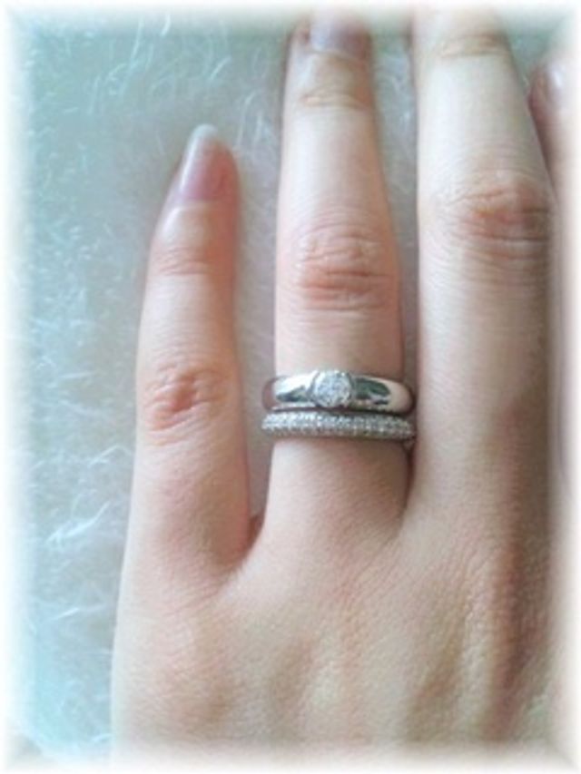 結婚指輪（他ブランド）との重ね付け