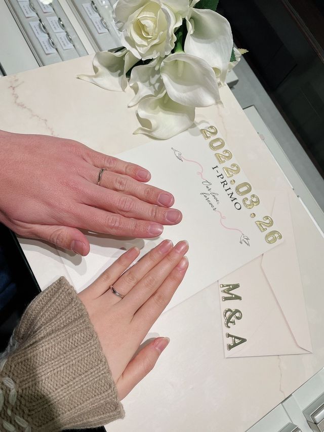 2人が一目惚れした指輪を購入しました。
大満足です！