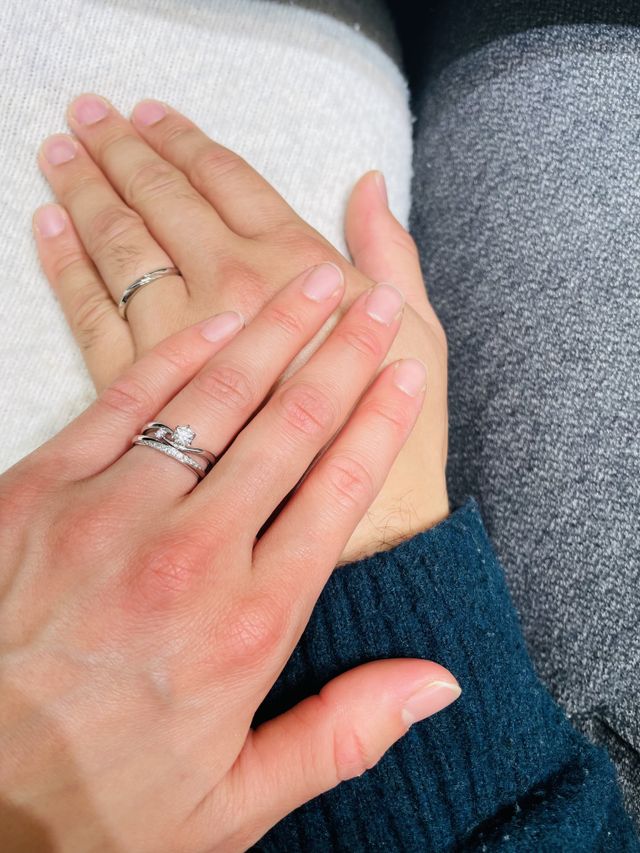 結婚指輪受け取りました！