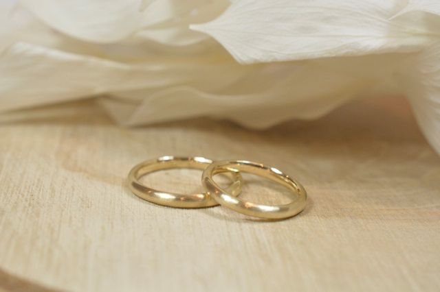 完成した指輪です。