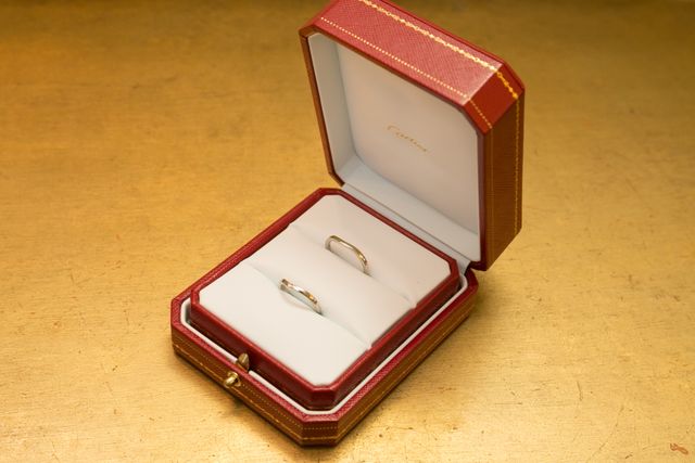 結婚式でもリングピロー代わりに使用しました！