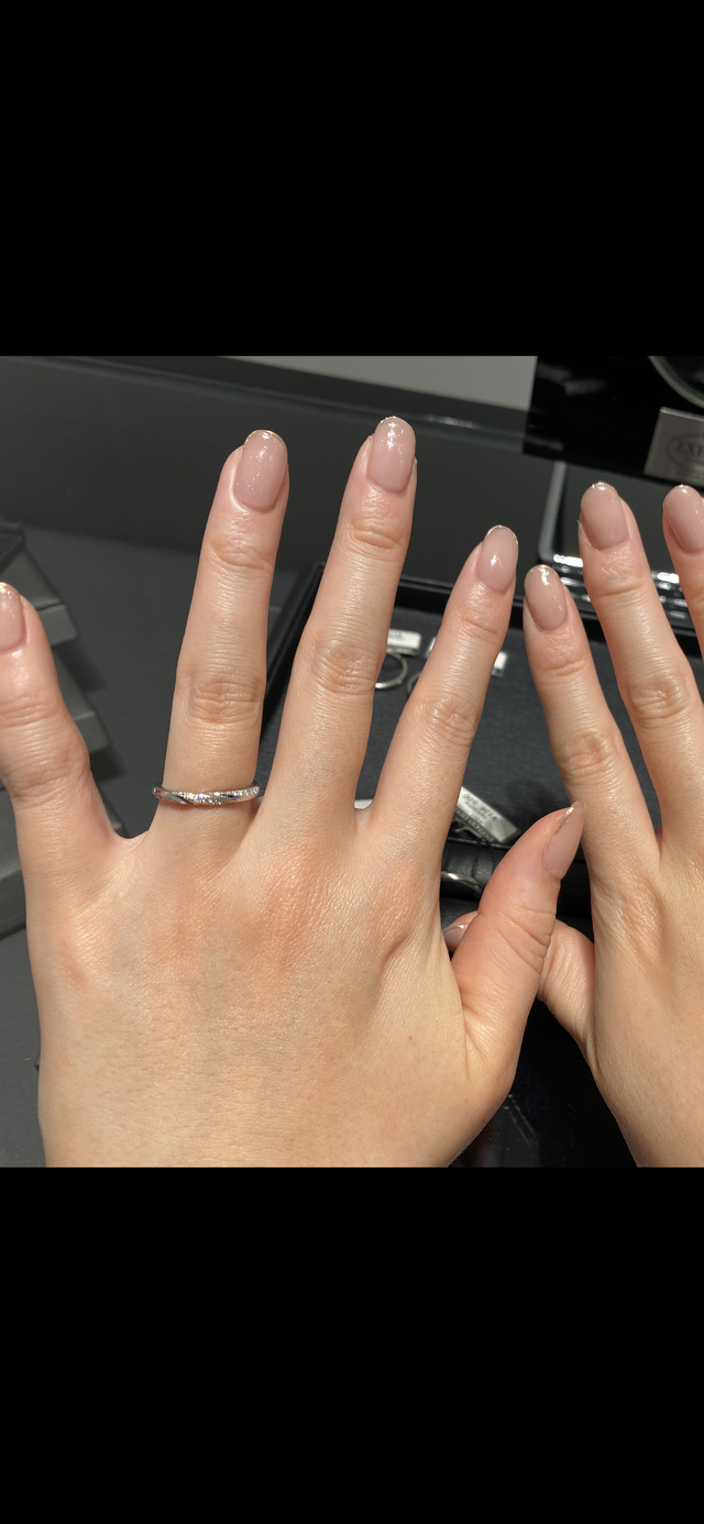 3本ラインのメレ