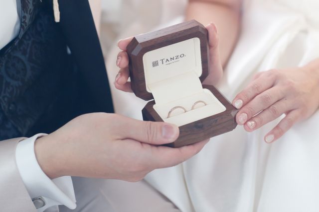 リングボックスも経年変化が楽しめるウォールナットです！