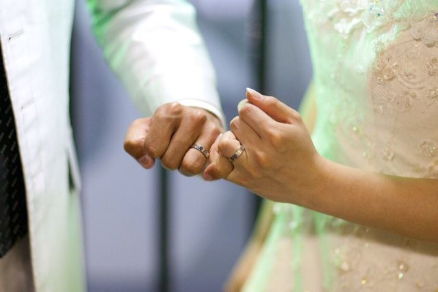 結婚式の際に二人で撮影したもの