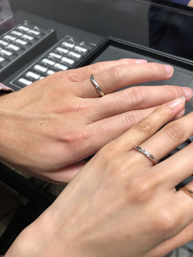 存在感のあるダイヤがすてき