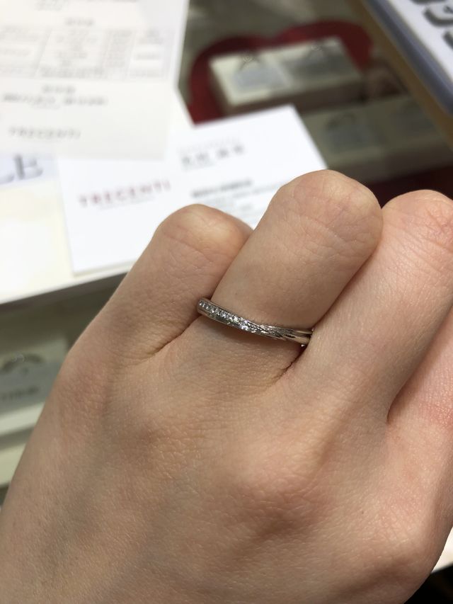 試着したリングです。