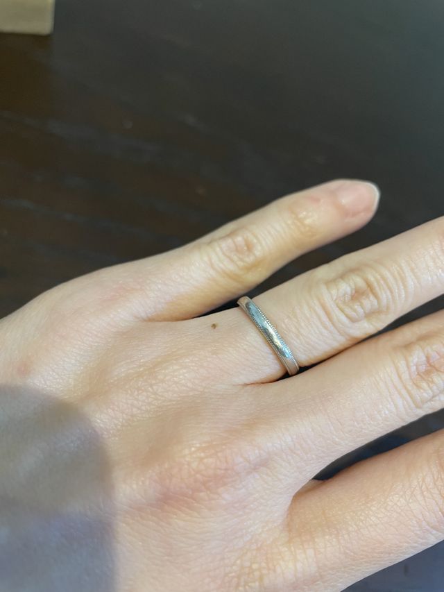 指輪の着用画像です。