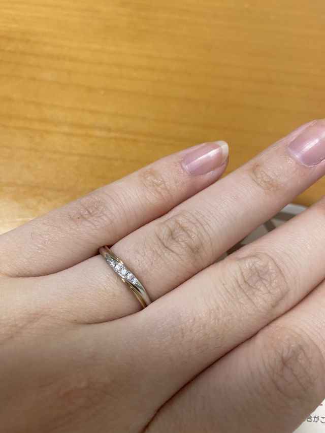 女性指輪着用時