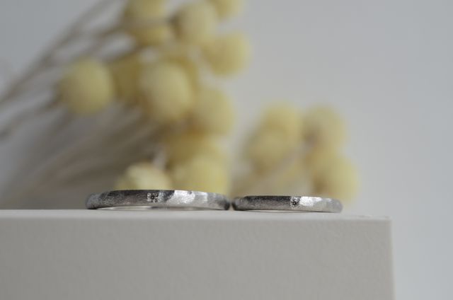 完成した指輪のお写真です。