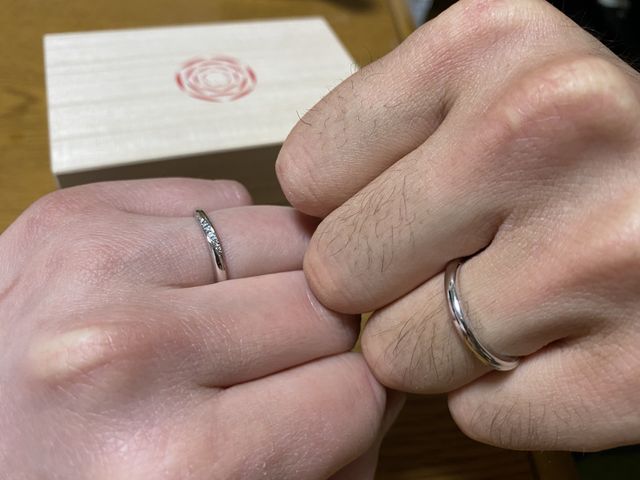 結婚指輪が届き着用しました。