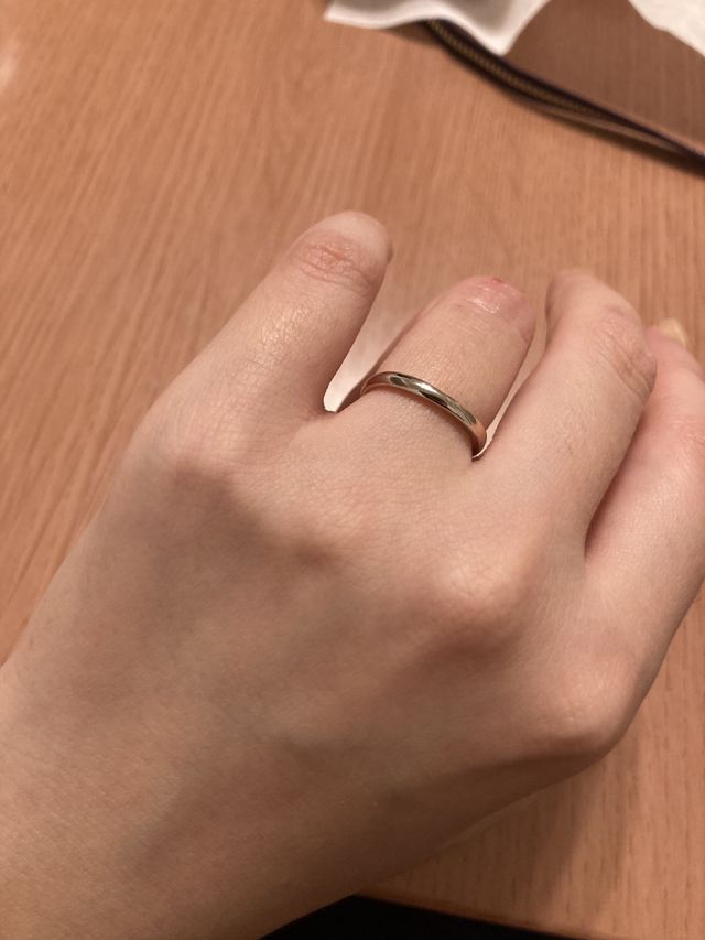 購入後、着用した際の写真