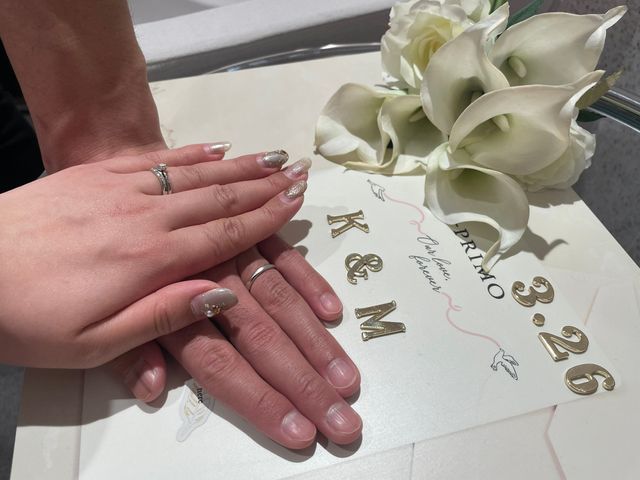 指輪受け取り時に撮りました。