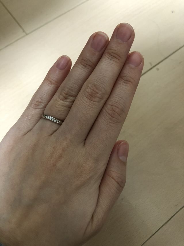 着用時です。キラキラしています。