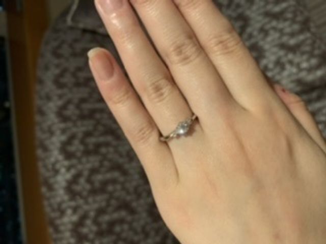 指につけた写真です。