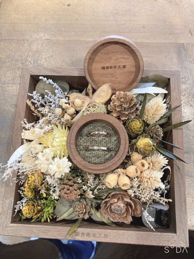 アレンジ、刻印、ダイヤはプロの方がやってくださります。