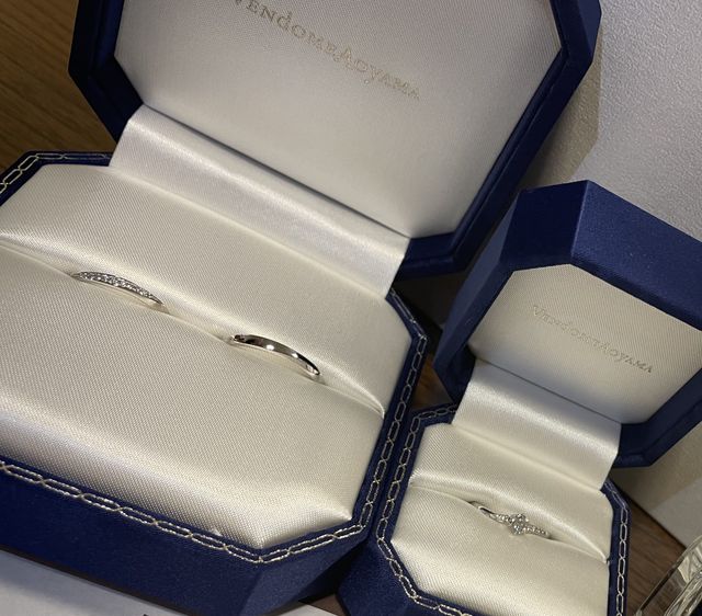 結婚指輪、婚約指輪です。