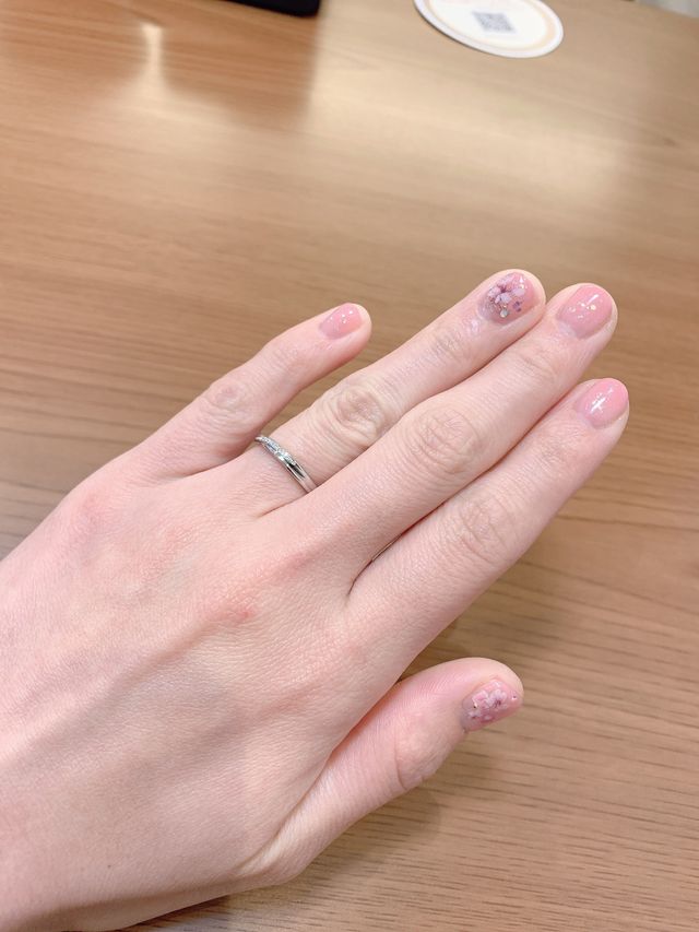 指輪を初めてつけました