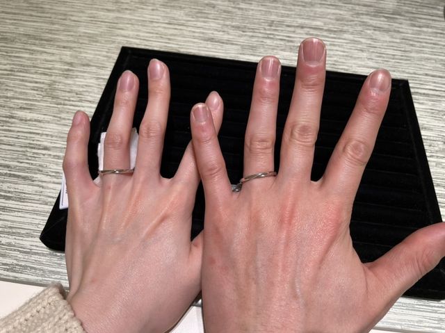 パートナーと見比べました