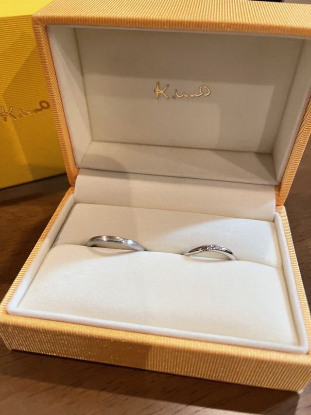 購入した結婚指輪です。