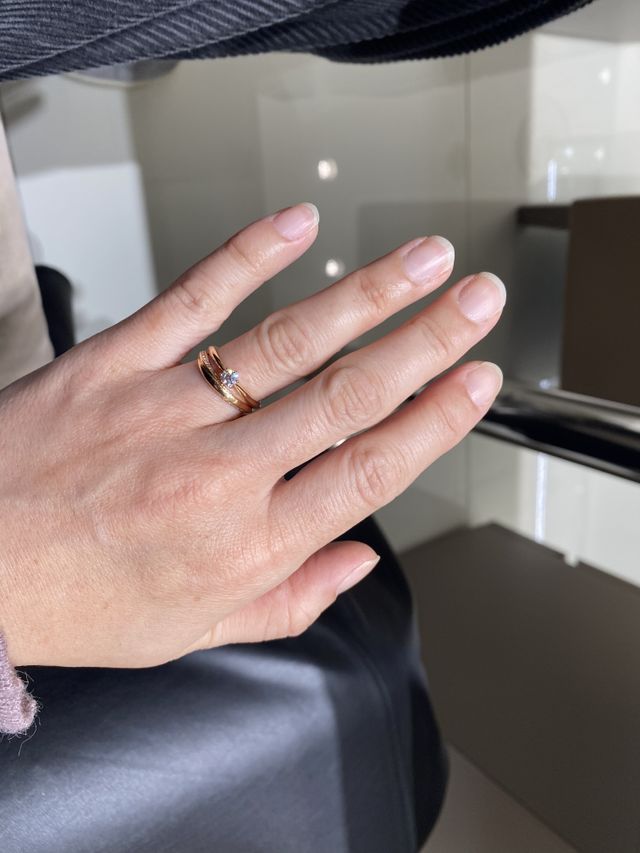 マリッジリングとの重ね付け