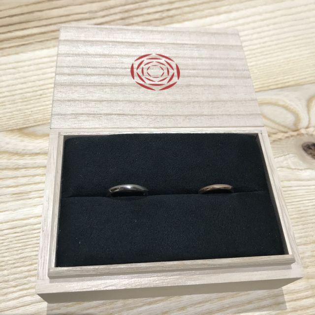 完成した指輪がこちら。