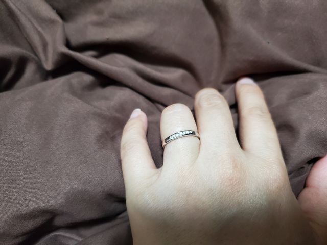 指輪を付けているとことです