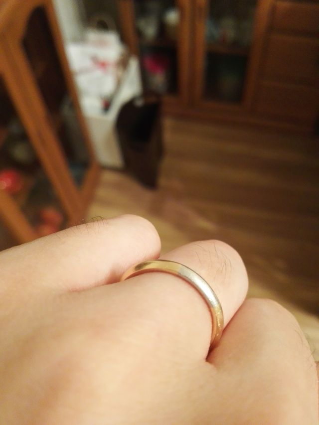 オーダメイドで18金とプラチナを組み合わせてもらいました！