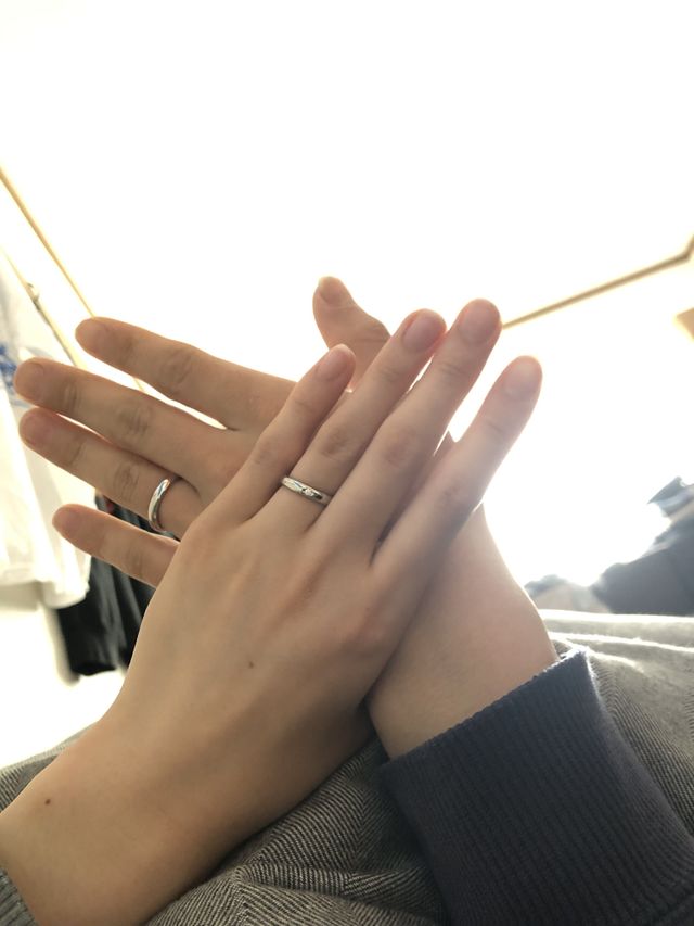 太めのシンプルな指輪がとても気に入りました。