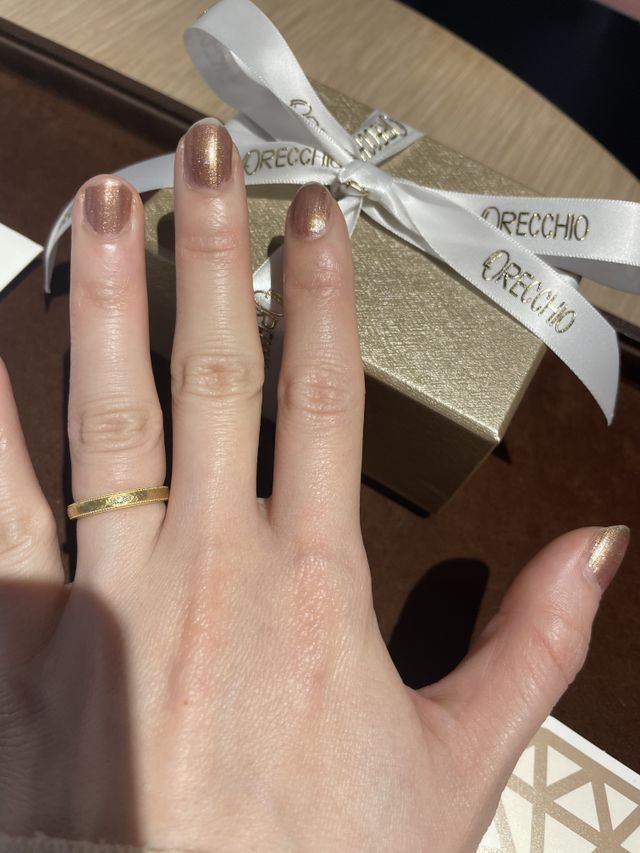 太さをメンズデザインにオーダーしました。とてもお気に入りです