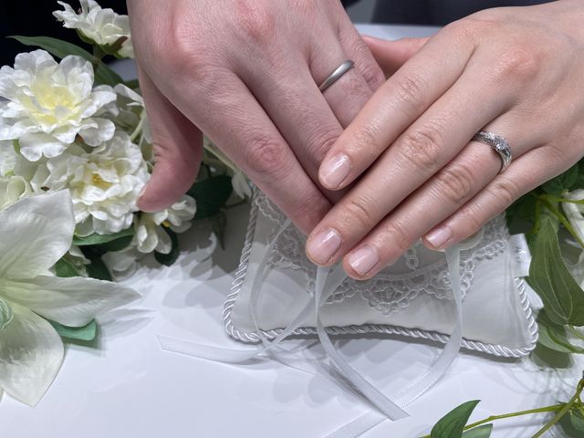 結婚指輪が輝いています！！