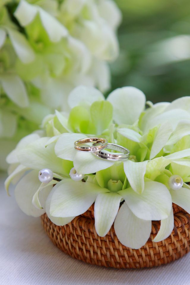 リングピローは生花！